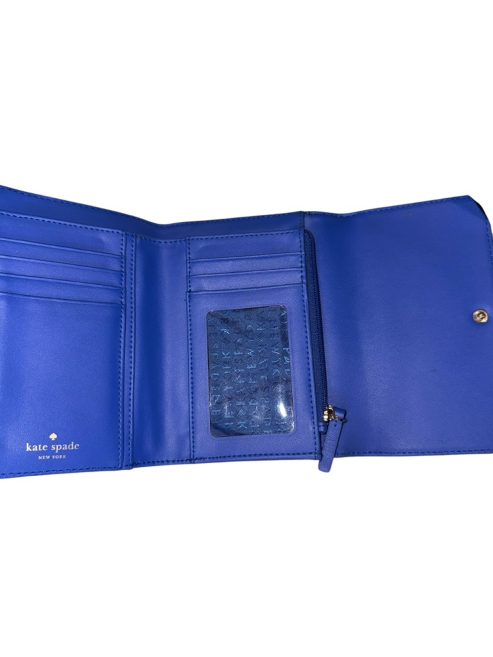 kate spade Blue Pebbled Leather Continental Wallet - Picture 5 of 6